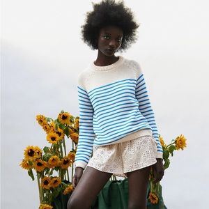 Zara- Striped knit sweater